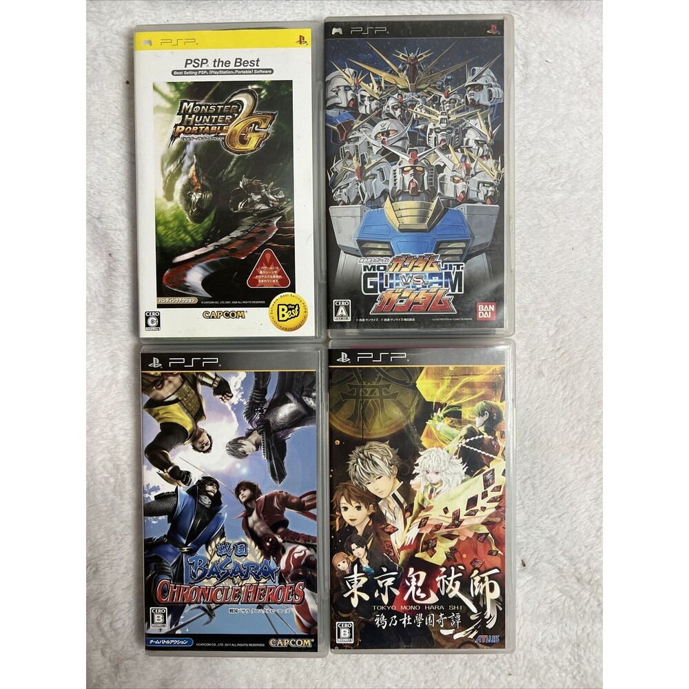 Japan PSP Lot Sengoku Basara: Chronicle Heroes Monster Hunter Gundam Tokyo Mono